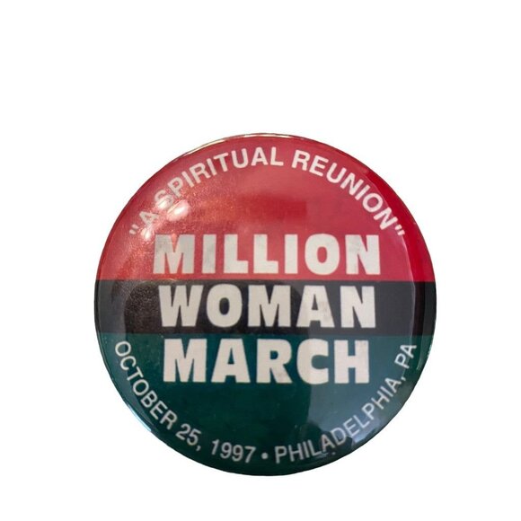 The Million Woman March October 25 1997 Philadelphia Pinback Button Spiritual Re - Picture 8 of 12